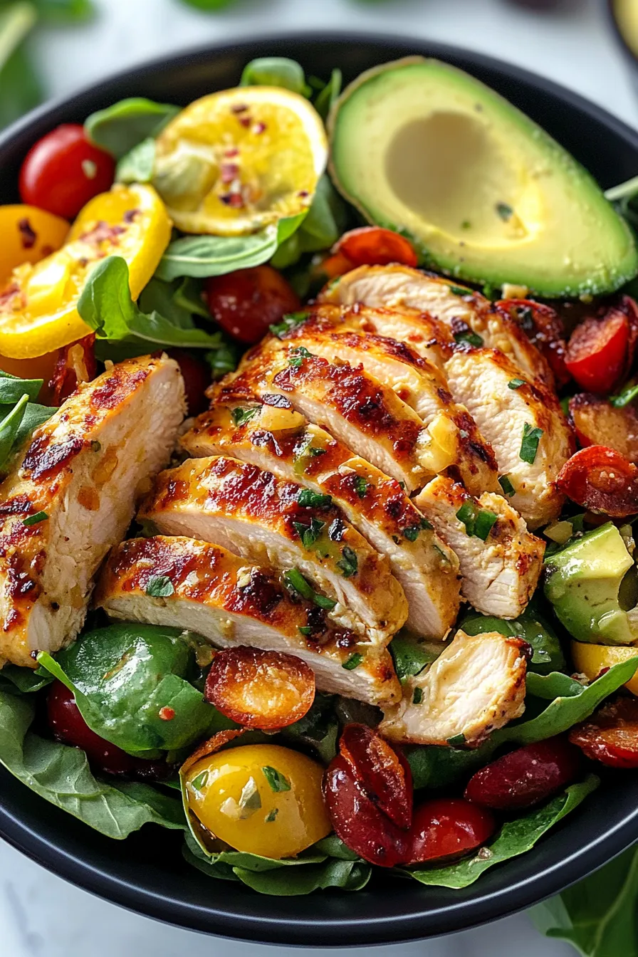 Bacon Avocado Chicken Salad with Lemon Vinaigrette – Recipes Dish