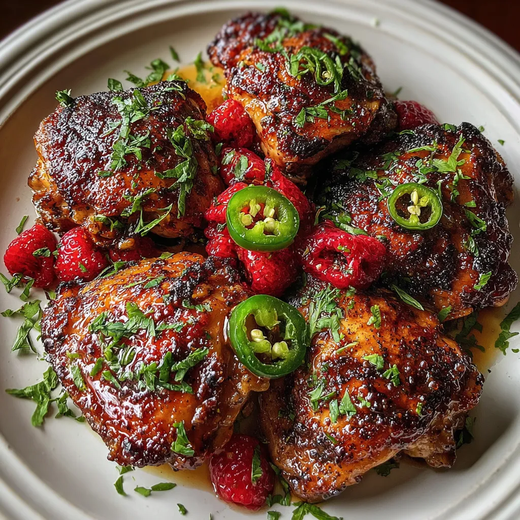 Sweet & Spicy Jalapeño Raspberry Chicken - Recipes Dish